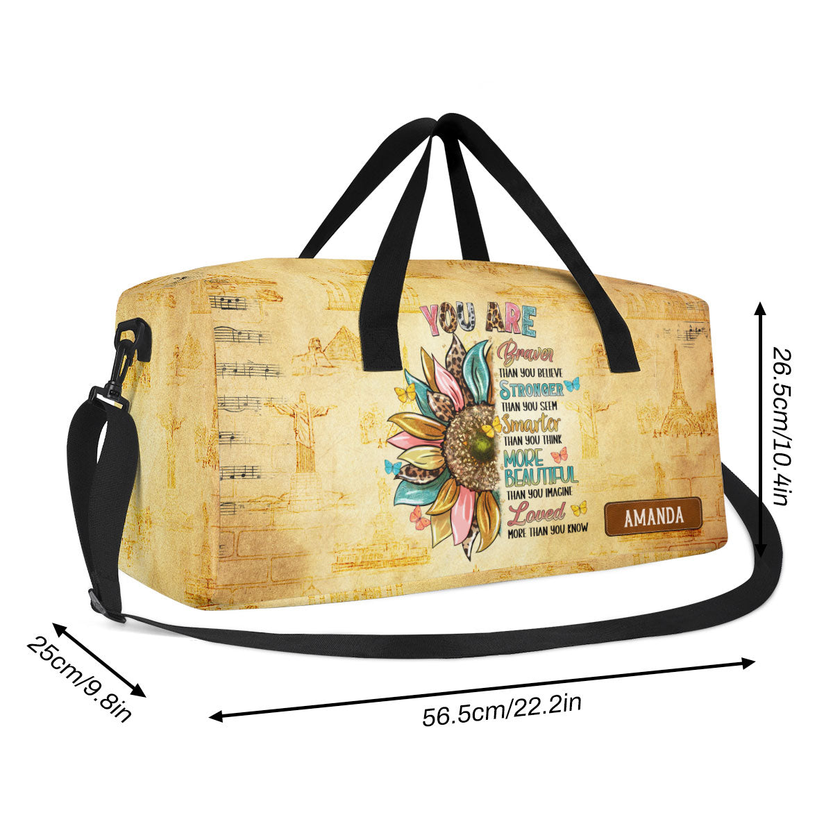 God Says You Are - Personalized Minimalist Duffle Bag SBMDBHN34