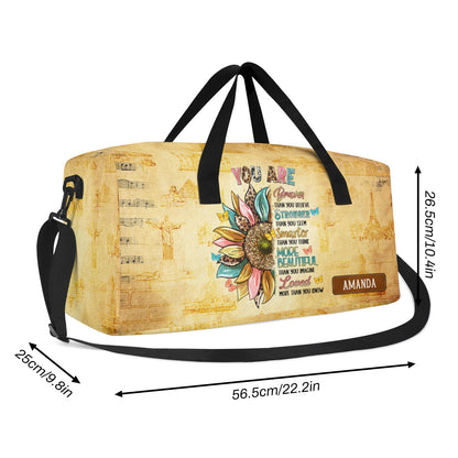 God Says You Are - Personalized Minimalist Duffle Bag SBMDBHN34