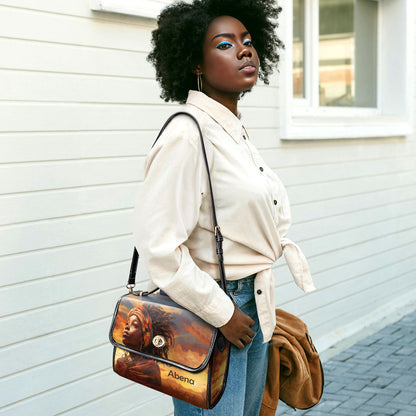 AfroArt "Dreaming" - Personalized Leather Satchel Bag MB68