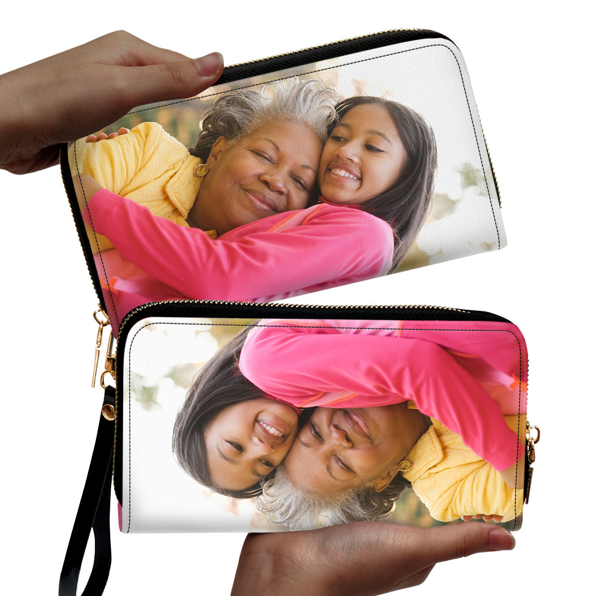 Grandma Love - Personalized Leather Clutch Purse SBCPLM2117L