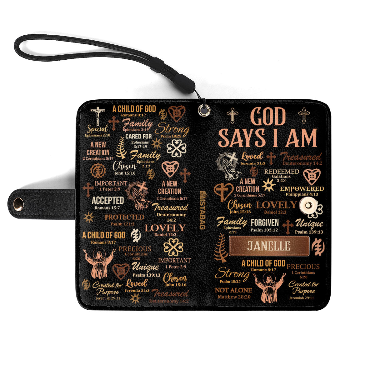 God Says I Am - Personalized Wallet Case SBWACLM987M