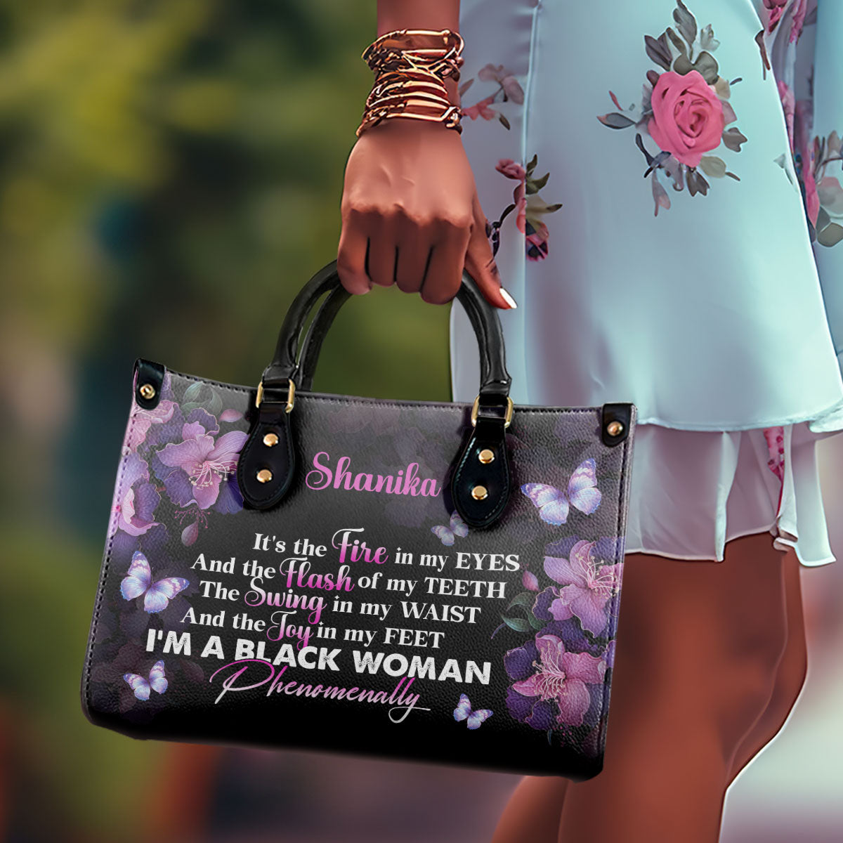 Phenomenal Black Woman - Personalized Leather Hand Bag STB81