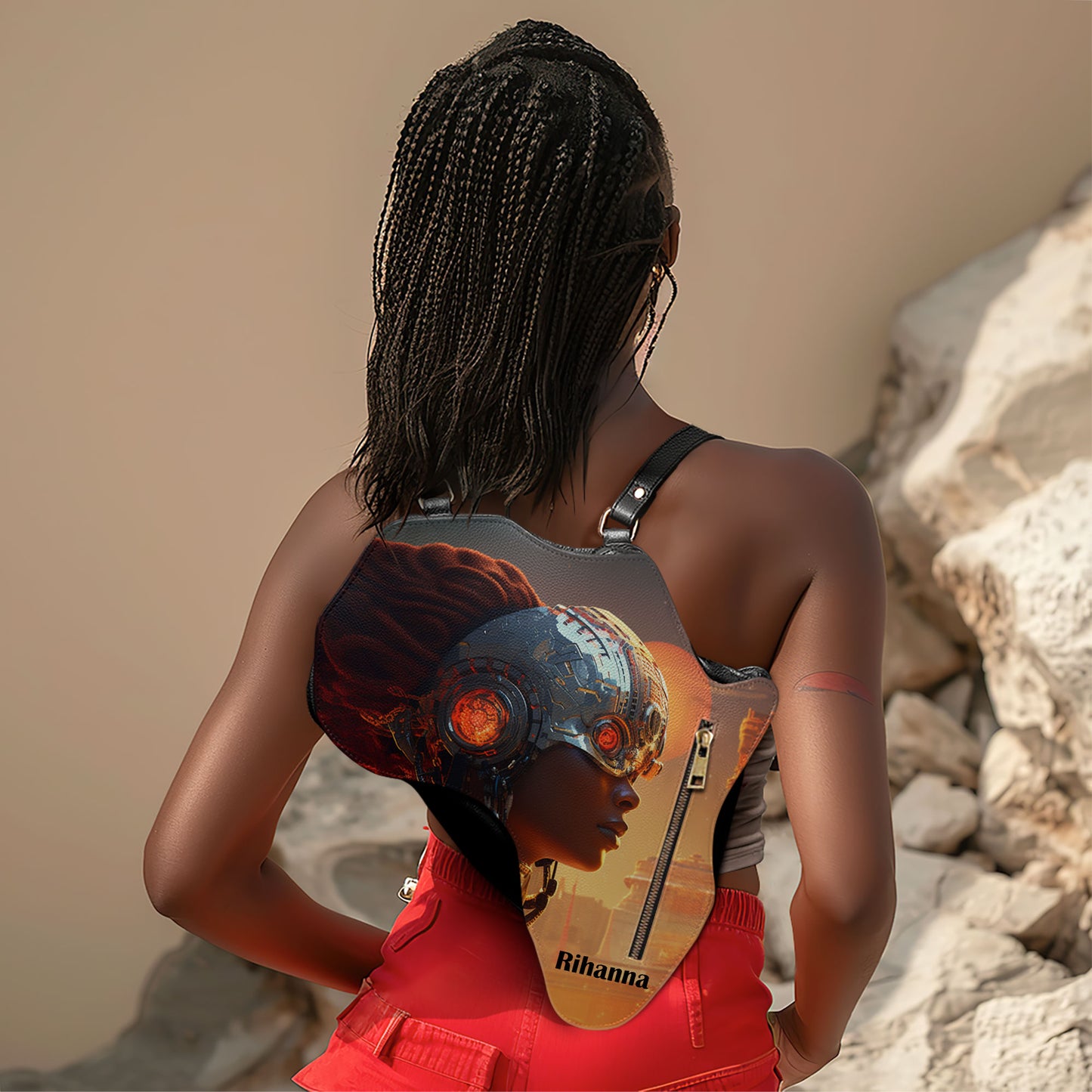 Afrofuturism03 - Personalized Africa Bag SBT987