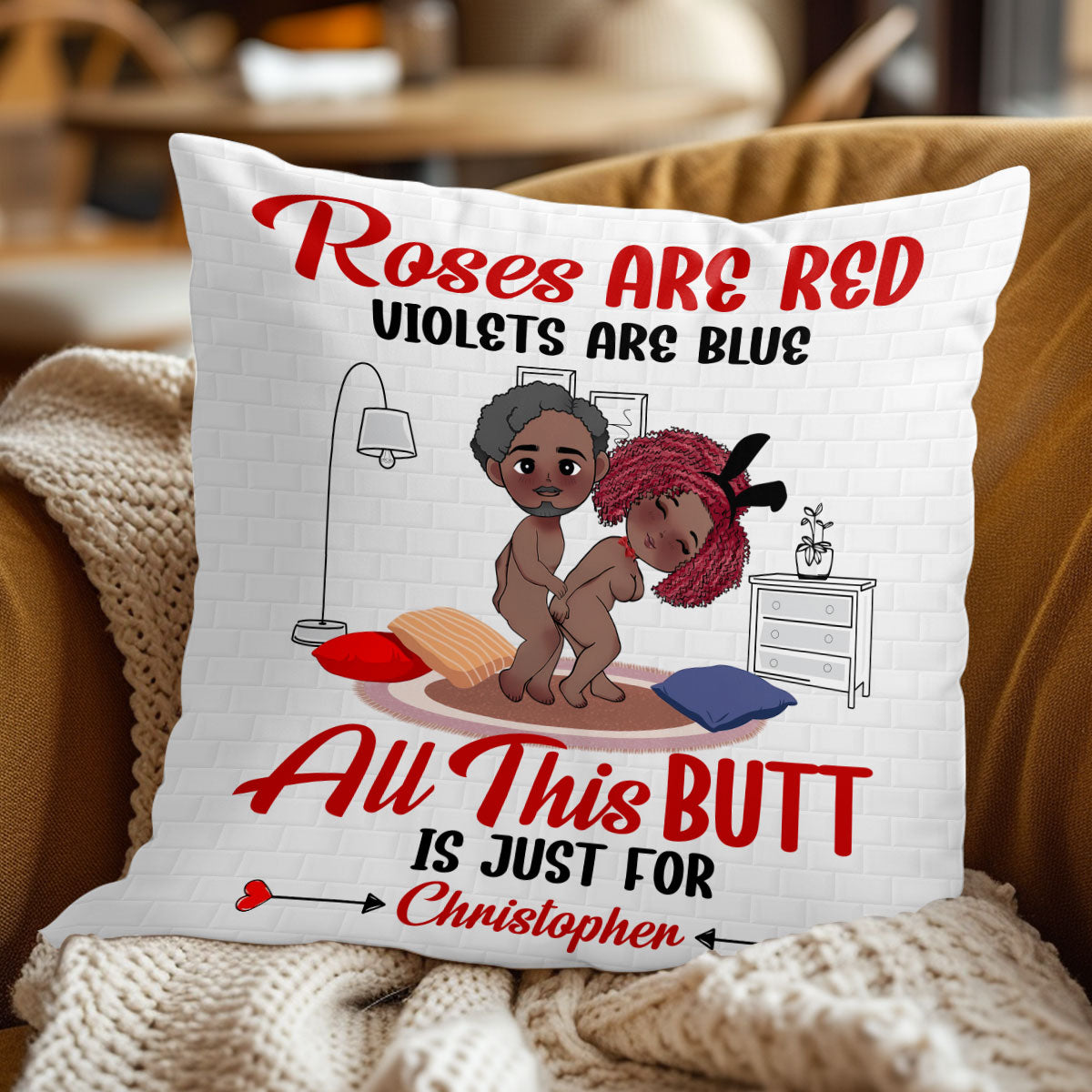 Roses Are Red Violets Are Blue - Personalized Pillow