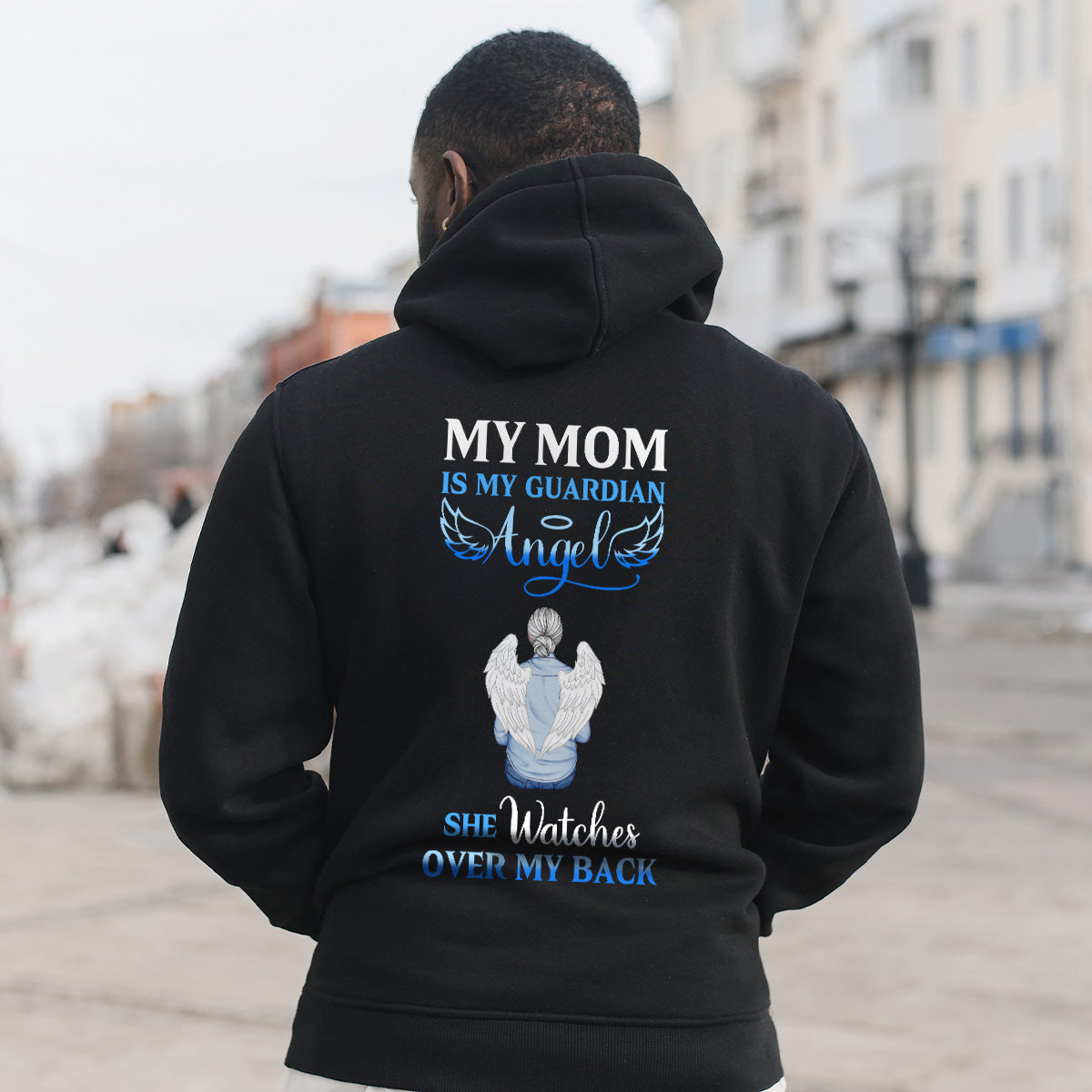 My Dad Is My Guardian Angel - Personalized Pullover Hoodie