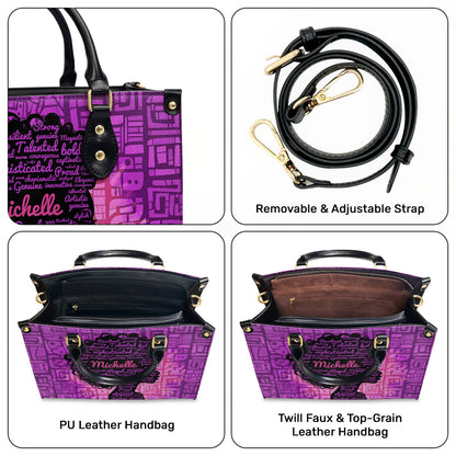 Afro Queen - Galaxy Personalized Leather Handbag SB47