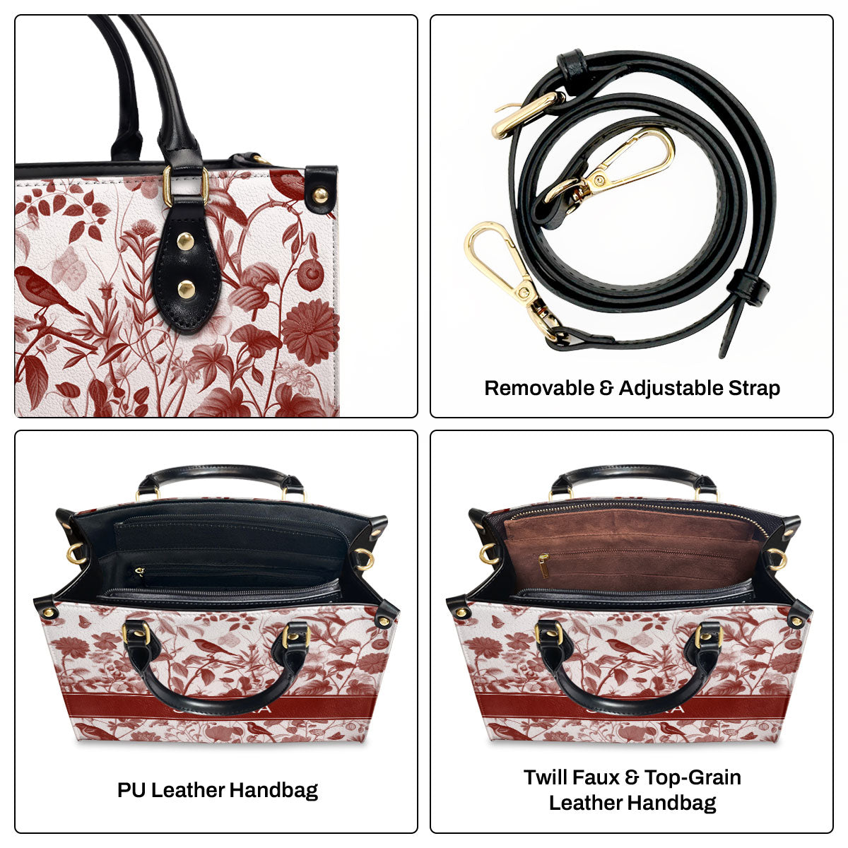 Four Seasons - Personalized Leather Handbag STB118