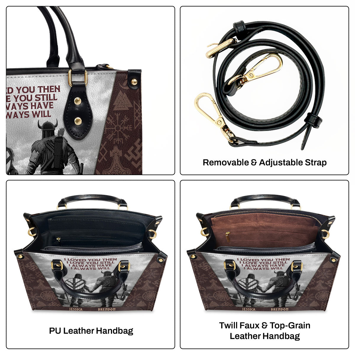 I Always Will - Personalized Leather Handbag STB157