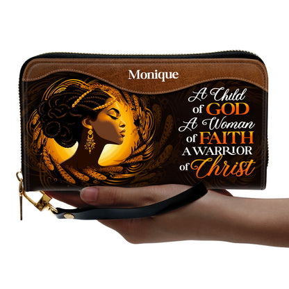 A Child Of God - Personalized Leather Clutch Purse STB27