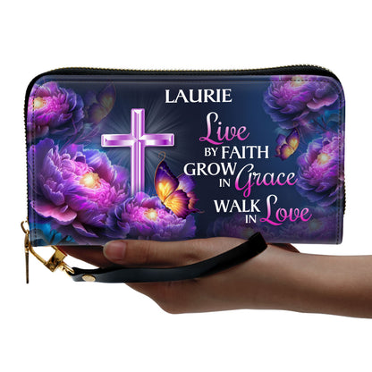 Live By Faith - Personalized Clutch Purse STB31