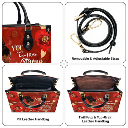 Being Strong - Personalized Leather Hand Bag STB85