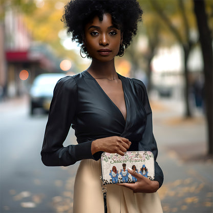 Soul Sisters - Personalized Leather Clutch Purse