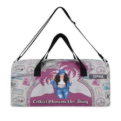 Collect Memories Not Things - Personalized Minimalist Duffle Bag SBMDBT76