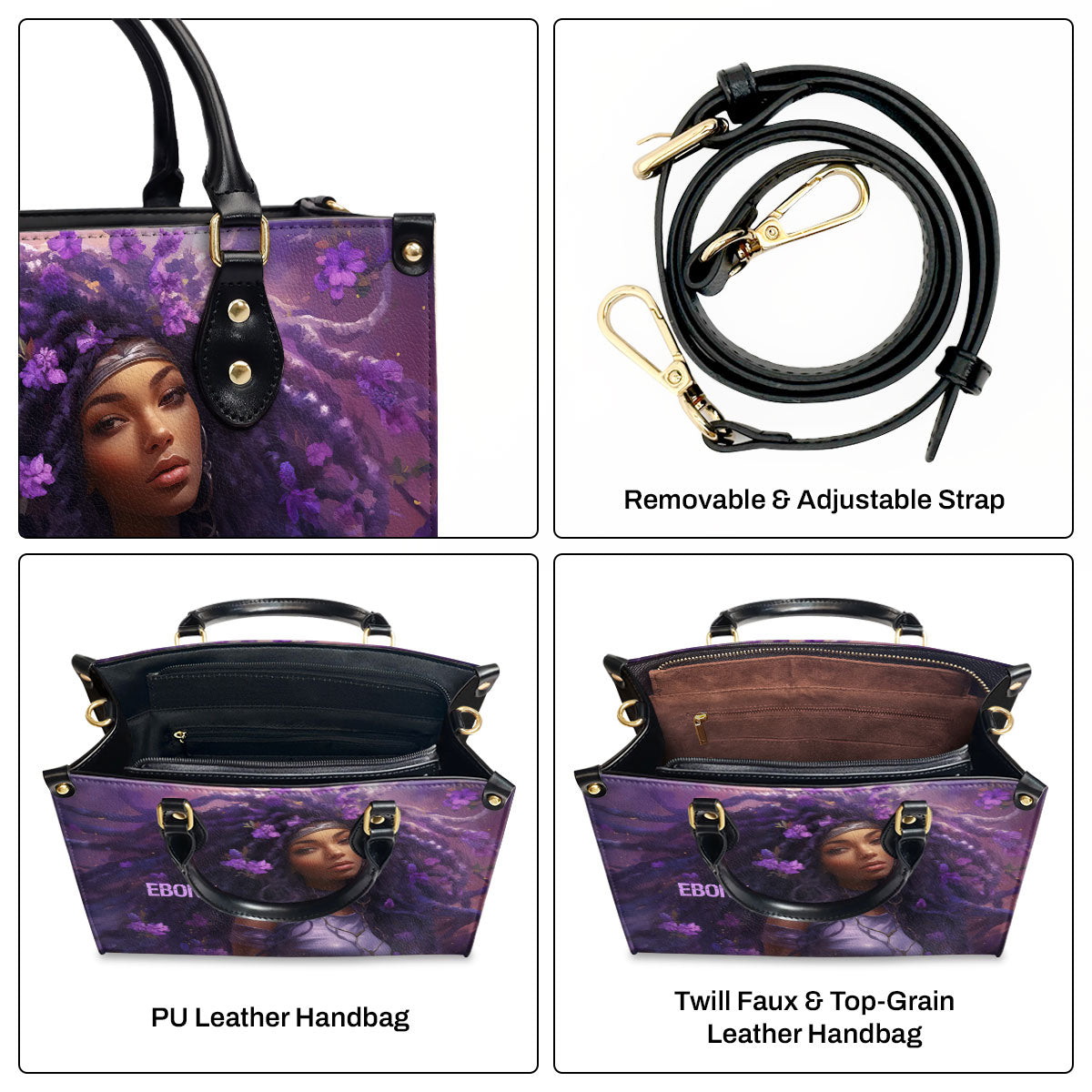 Beautiful AfroArt - Personalized Leather Handbag MB61