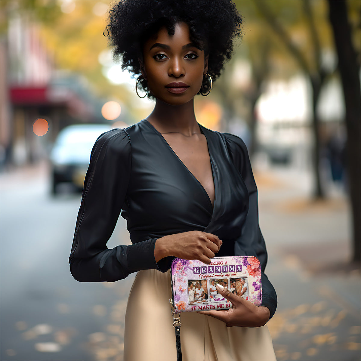 Being A Grandma Does Not Make Me Old - Personalized Leather Clutch Purse