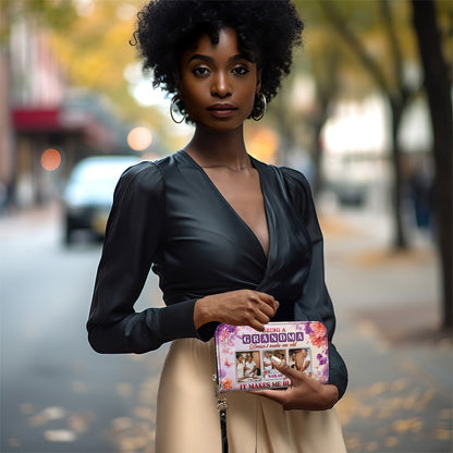 Being A Grandma Does Not Make Me Old - Personalized Leather Clutch Purse