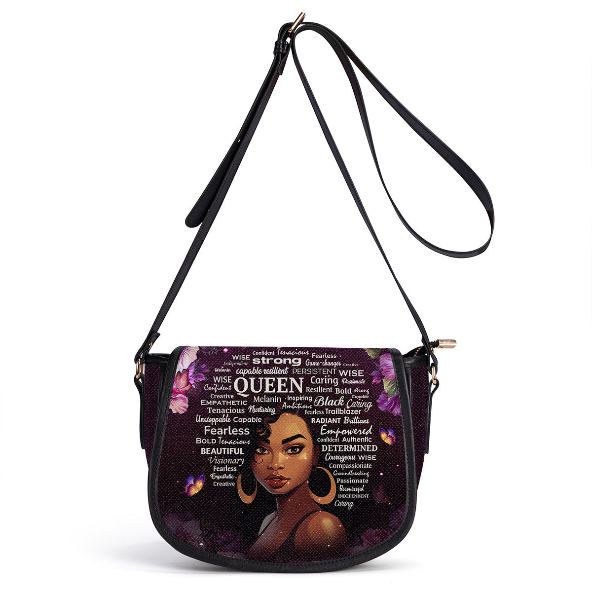 Queen - Leather Saddle Cross Body Bag SB37