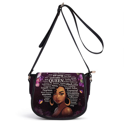 Queen - Leather Saddle Cross Body Bag SB37