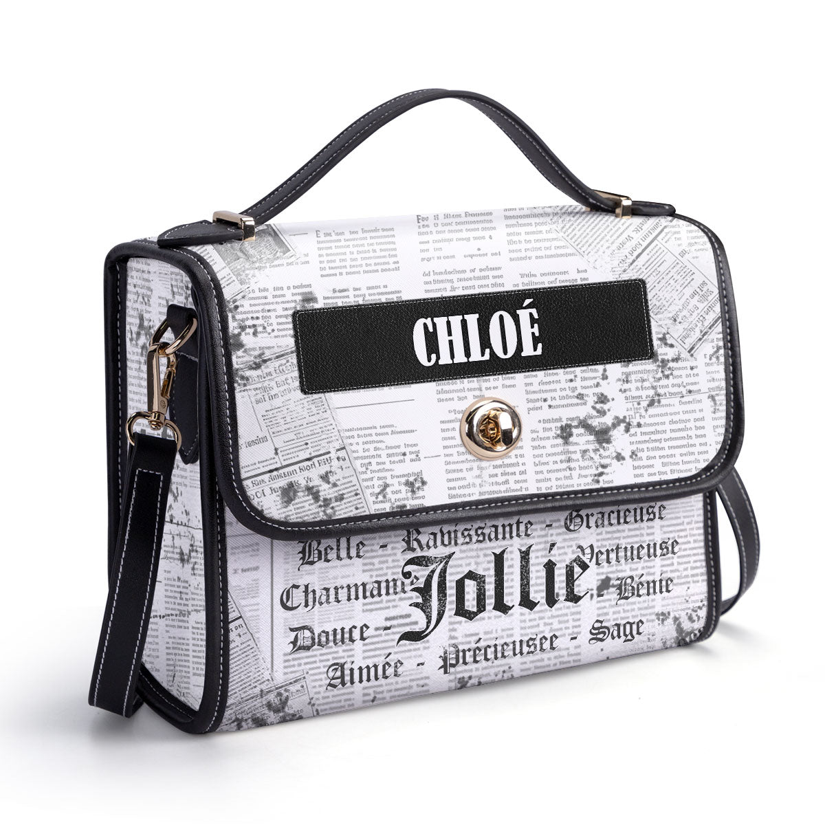 Jollie - Personalized Leather Satchel Bag SBLSCBT65