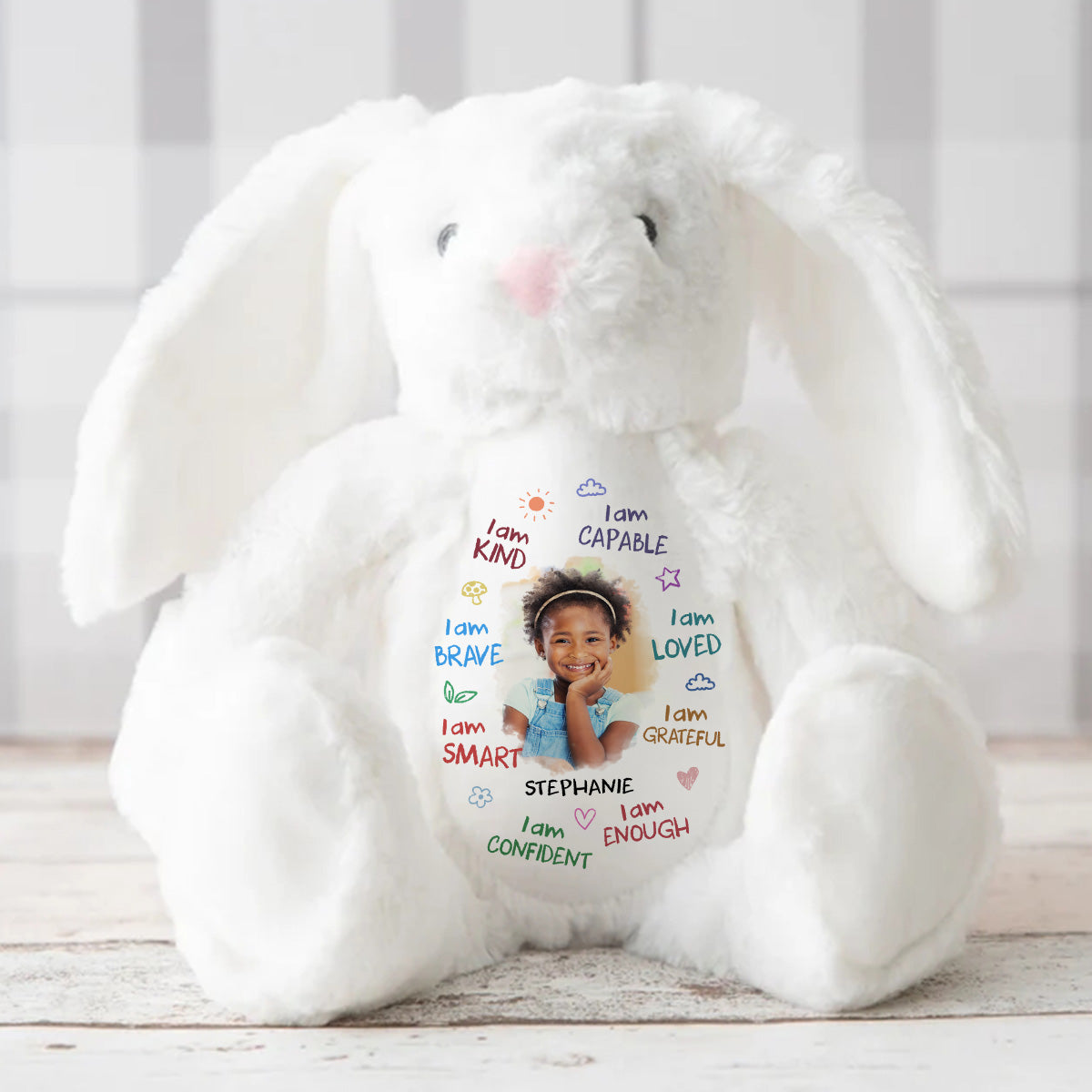 I Am - Personalized Stuffed Bunny