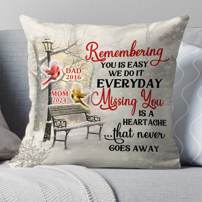 Missing You Is A Heartache - Personalized Pillow