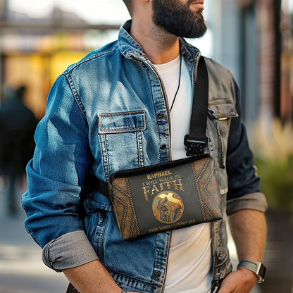 I Will Walk By Faith Even When I Cannot See - Personalized Men Cross Body SBMCBN34