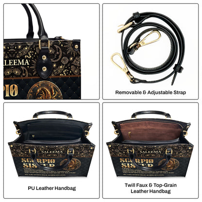 Sister Zodiac Sign - Personalized Leather Handbag SBLHBLM2071M