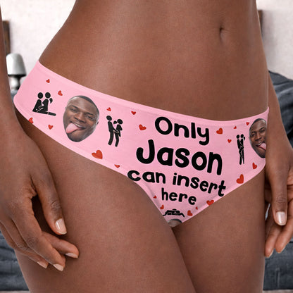 Only He Can Insert Here - Personalized Women's Low-waisted Brief