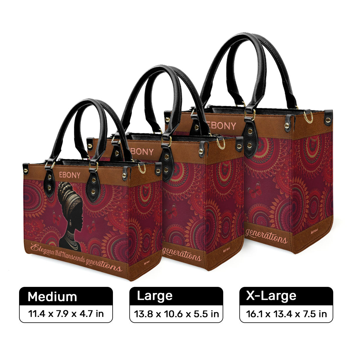 Elegance That Transcends Generations - Personalized Leather Handbag SB307
