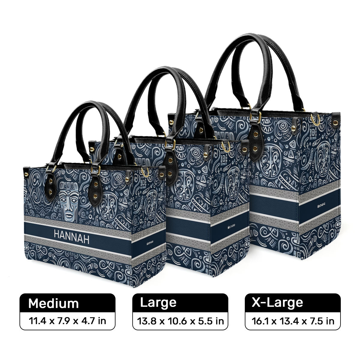 African Culture - Four Seasons - Personalized Leather Handbag STB116