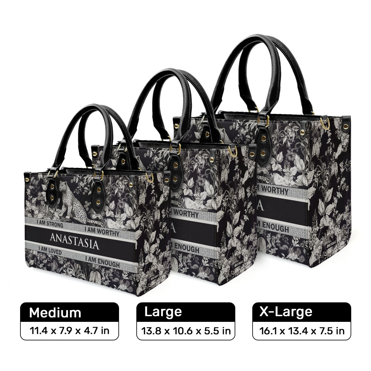 Leopard - Four Seasons - Personalized Leather Handbag STB120