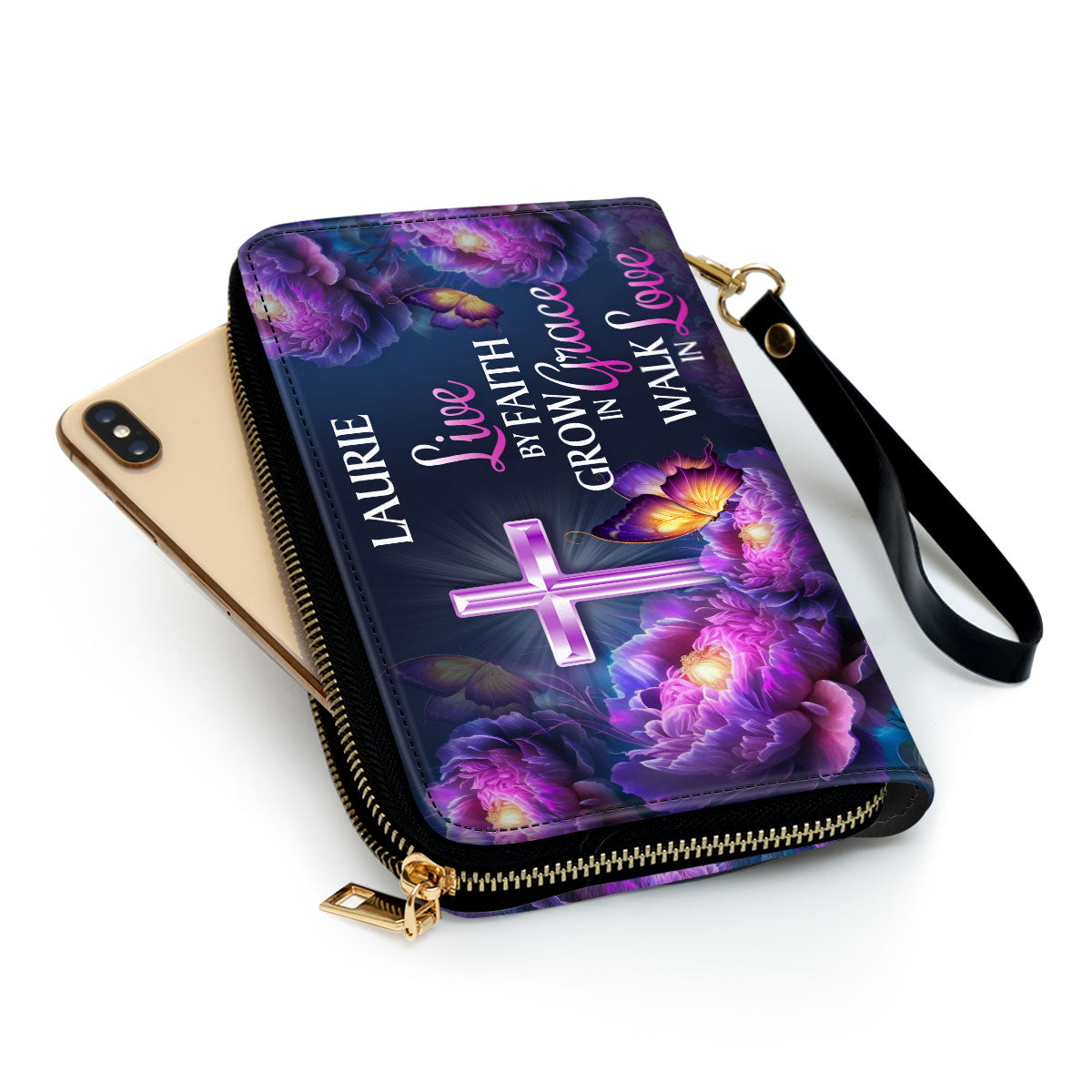 Live By Faith - Personalized Clutch Purse STB31 – Sistabag
