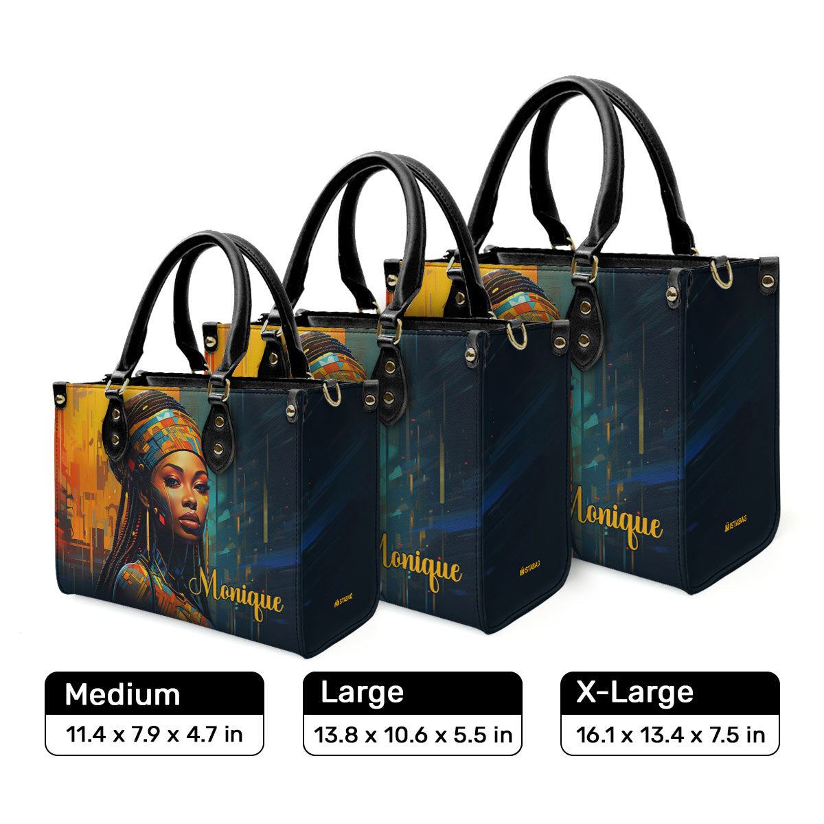 Afrofuturism09 - Personalized Leather Handbag SB121