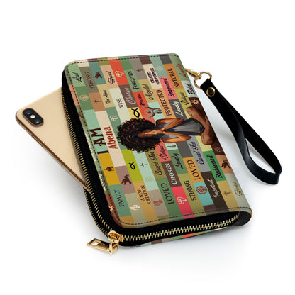 I Am Chosen- Personalized Leather Clutch Purse MB50