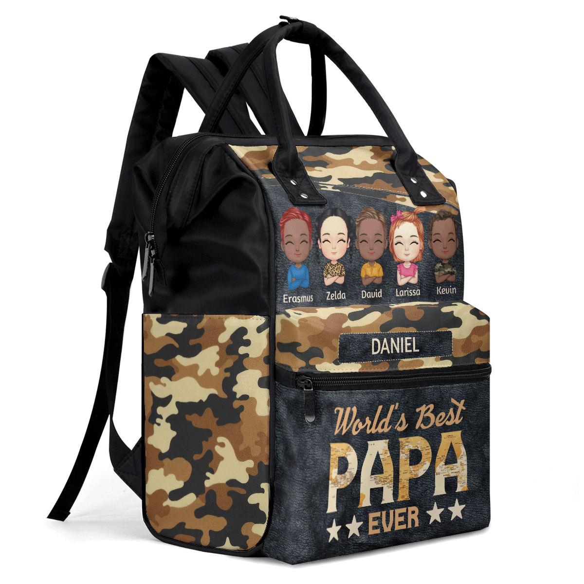 World's Best Dad Ever - Personalized Duckbilled Backpack SBDBPLM1155D