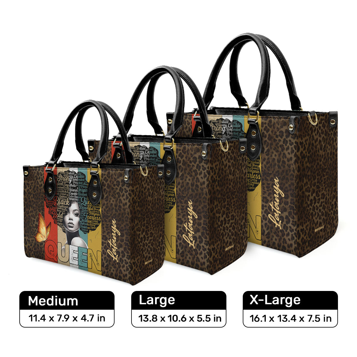 QUEEN - Personalized Leather Handbag STB155