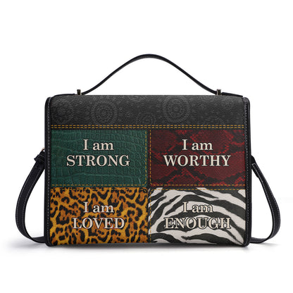 I Am - Personalized Leather Satchel Bag SB08