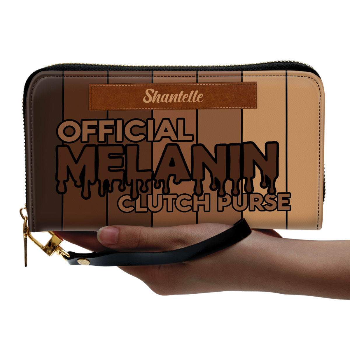 Official Melanin Clutch Purse - Personalized Leather Clutch Purse STB08