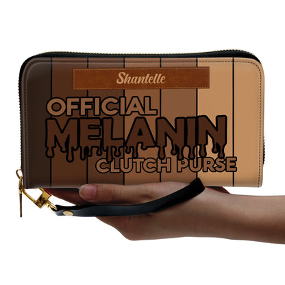 Official Melanin Clutch Purse - Personalized Leather Clutch Purse STB08