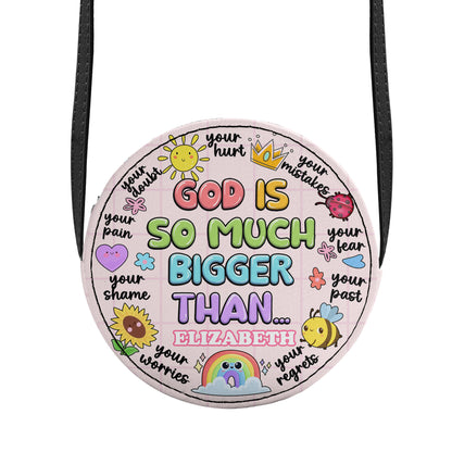 God Is So Much Bigger Than Children - Personalized Kid Round Purse SBCRBLHA1526M