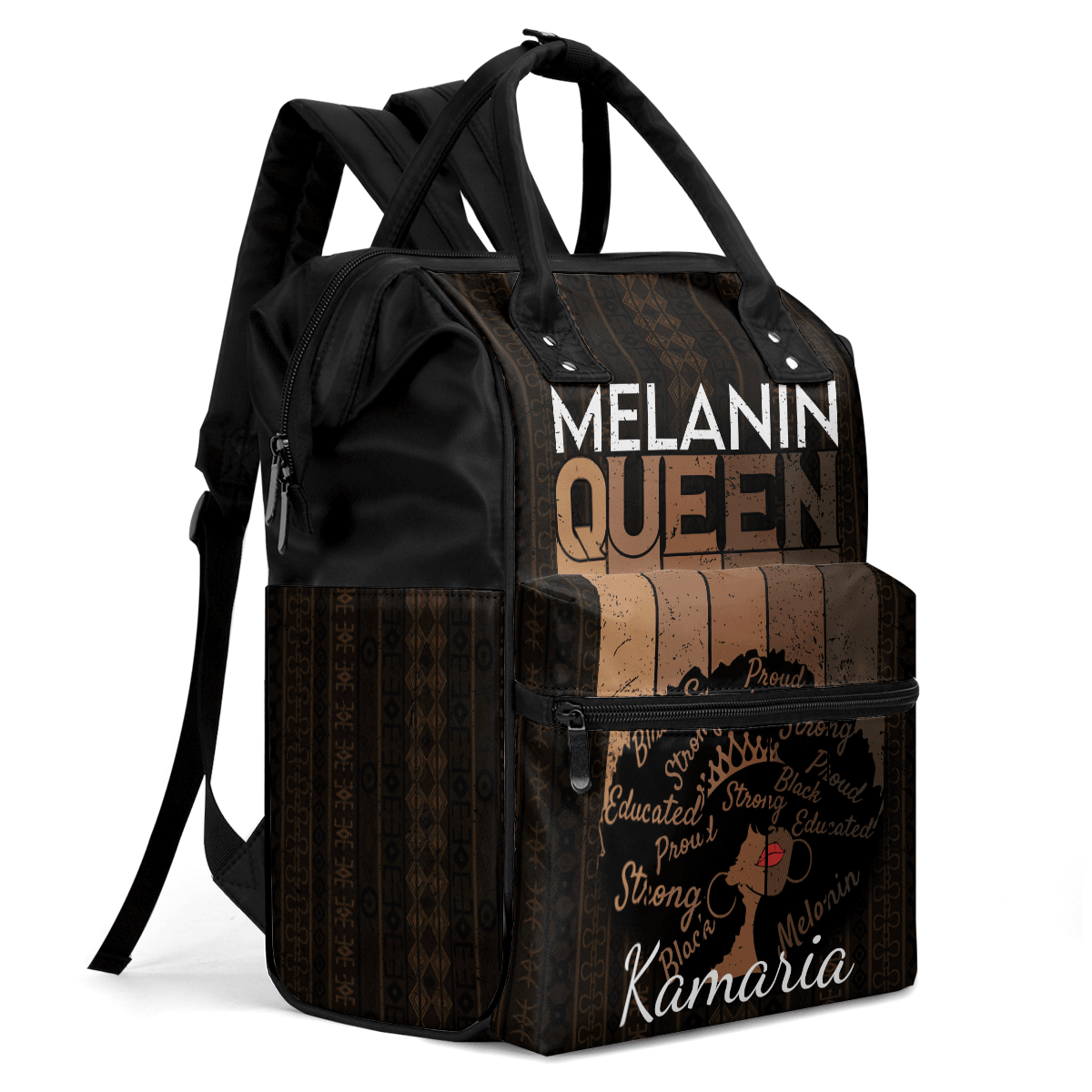 Melanin Queen - Personalized Duckbilled Backpack SBDBPLM1201D