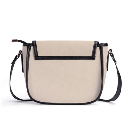 She Is - Personalized Leather Saddle Cross Body Bag SB12