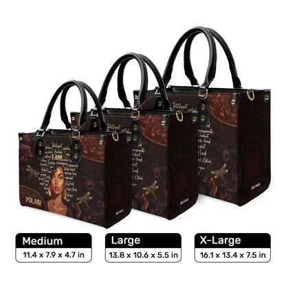 I Am - Personalized Leather Handbag SBHN16