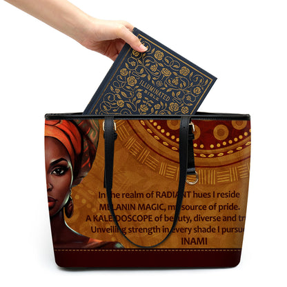 Kaleidoscope of Beauty - Personalized Leather Totebag SB01