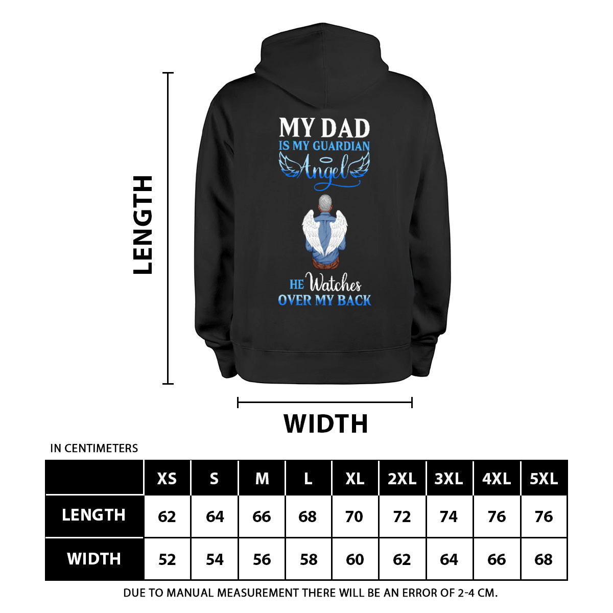 My Dad Is My Guardian Angel - Personalized Pullover Hoodie