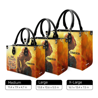 The Struggle Is Real But So Is Jesus - Personalized Leather Handbag SBLHBLM2453T