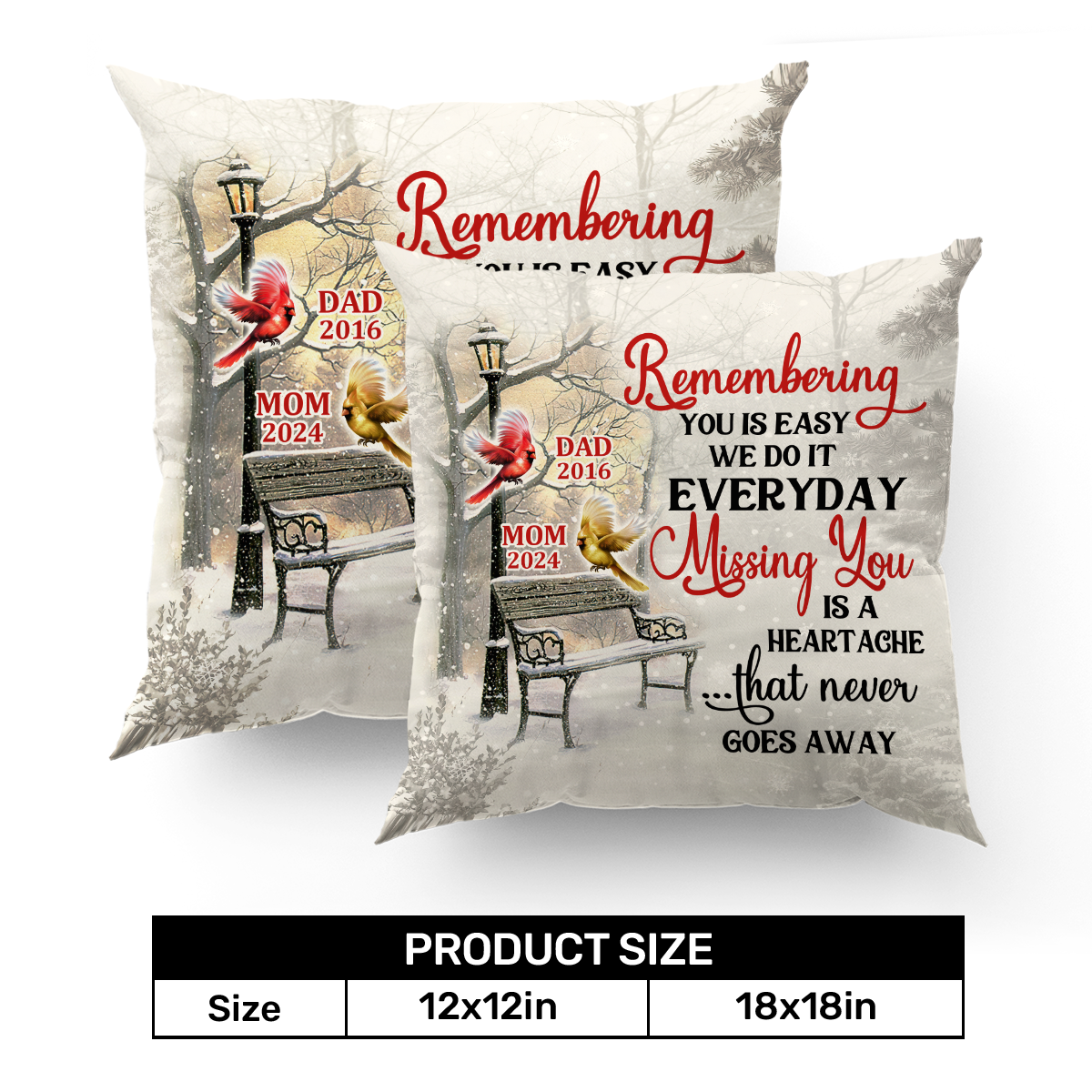 Missing You Is A Heartache - Personalized Pillow