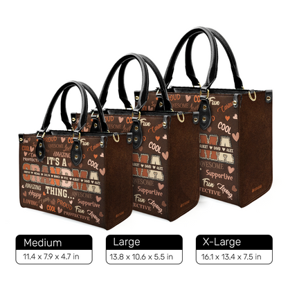 It Is A Grandma Thing - Personalized Leather Handbag SBLHBLM2509T