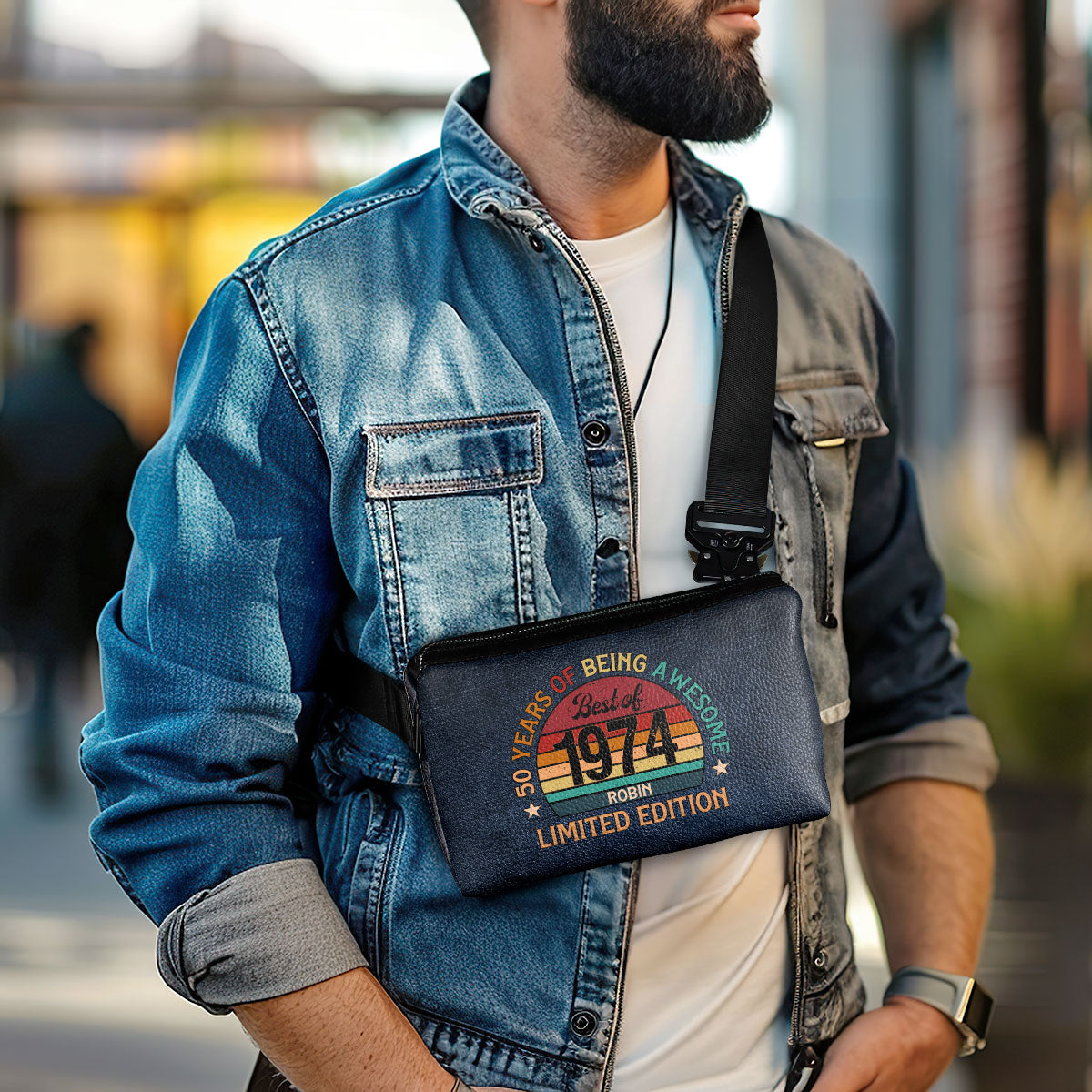 Being Awesome Limited Edition  - Personalized Men Cross Body SBMCBM02