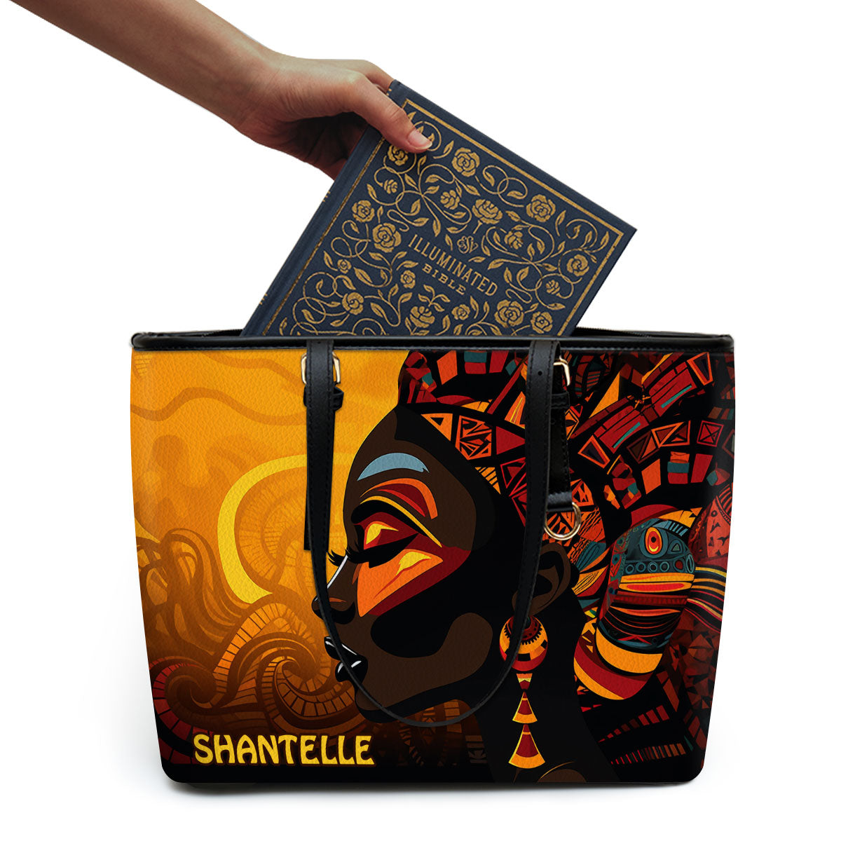 African Culture - Personalized Leather Totebag SB102